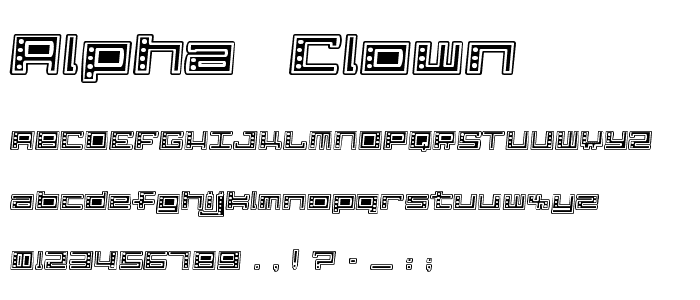 Alpha  CLOWN font
